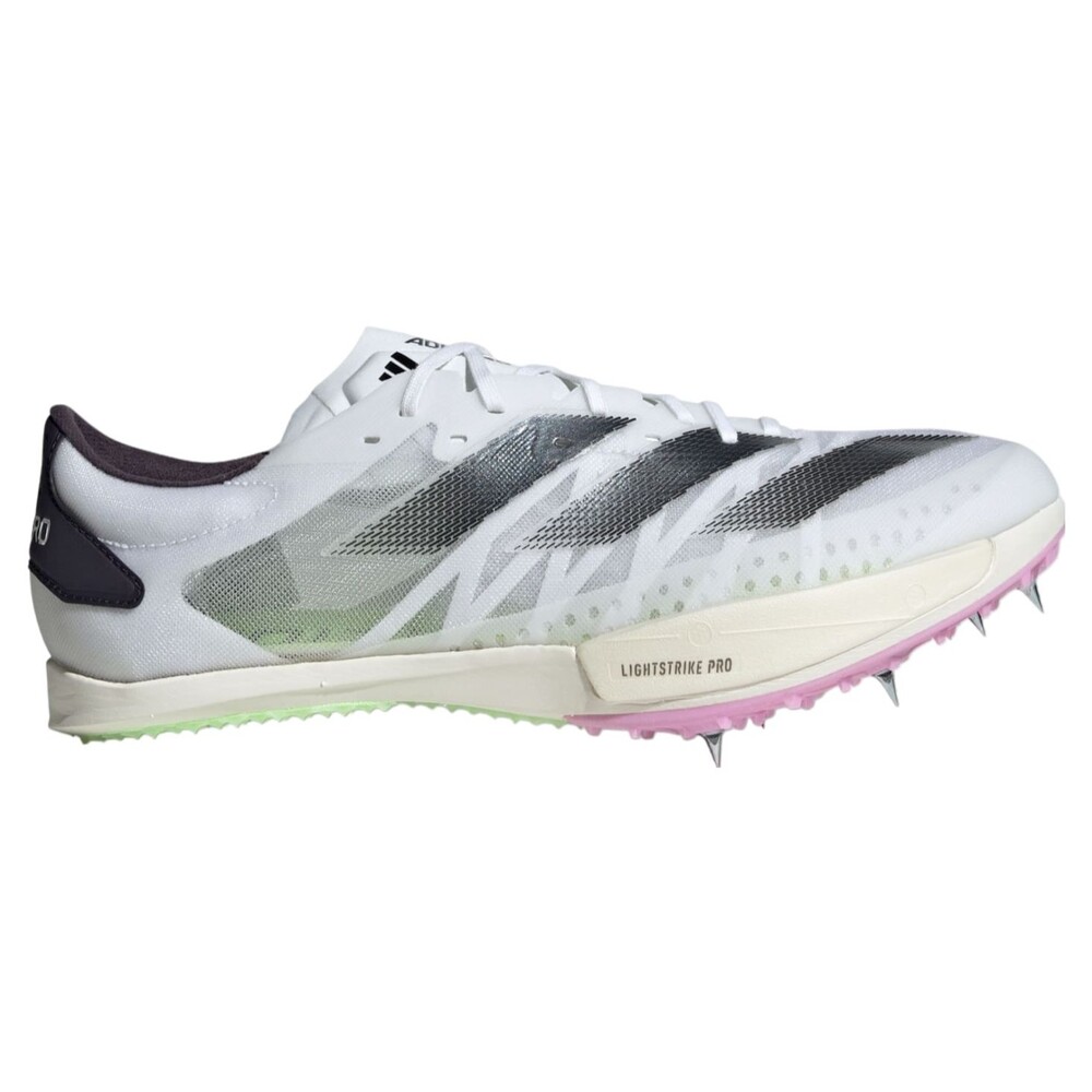 Mens Size 9 Adidas Adizero Ambition Low White Green Spark IE5486 Track Shoes